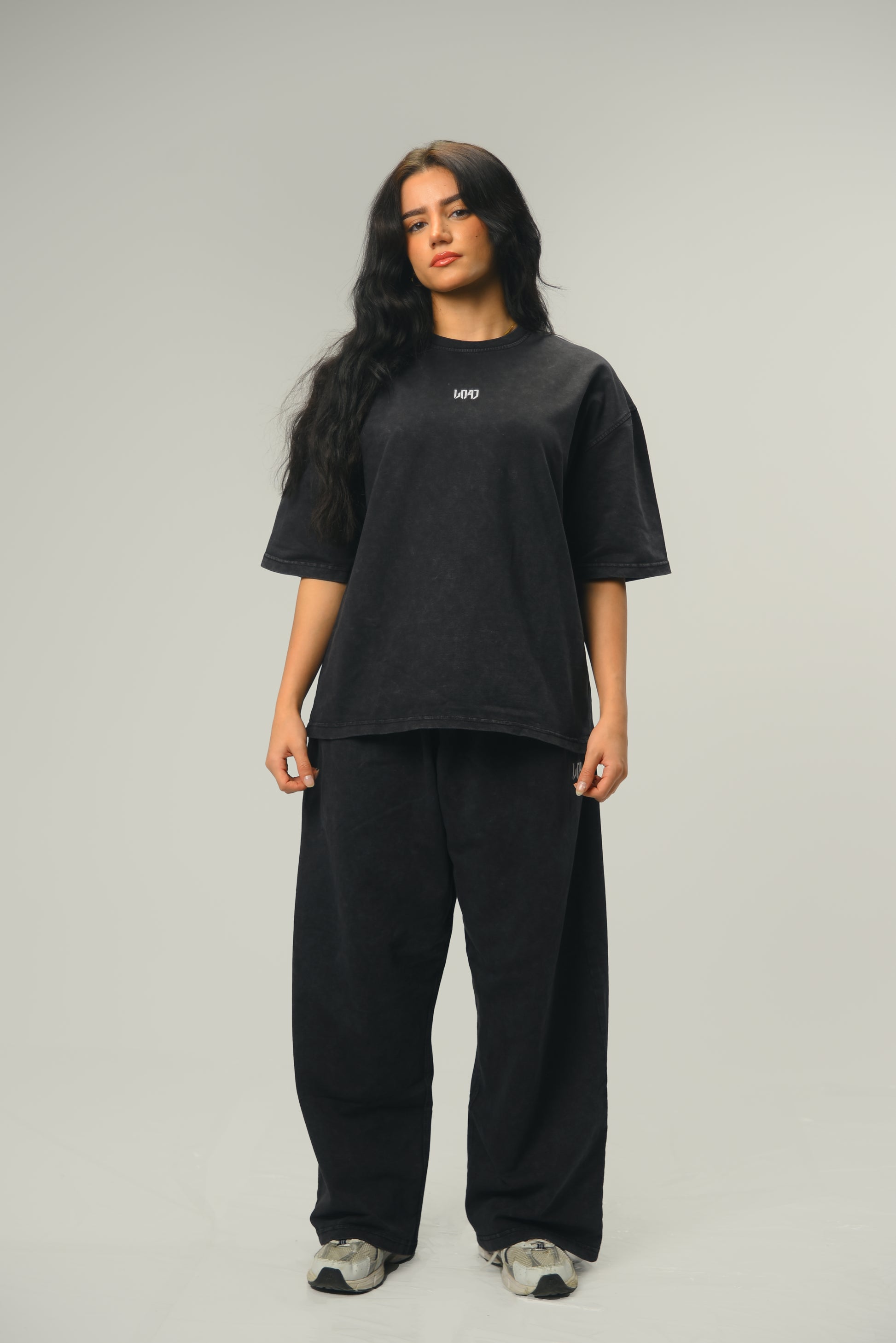 Black oversized pump cover gym t-shirt with bold back design – LOAD WEAR
