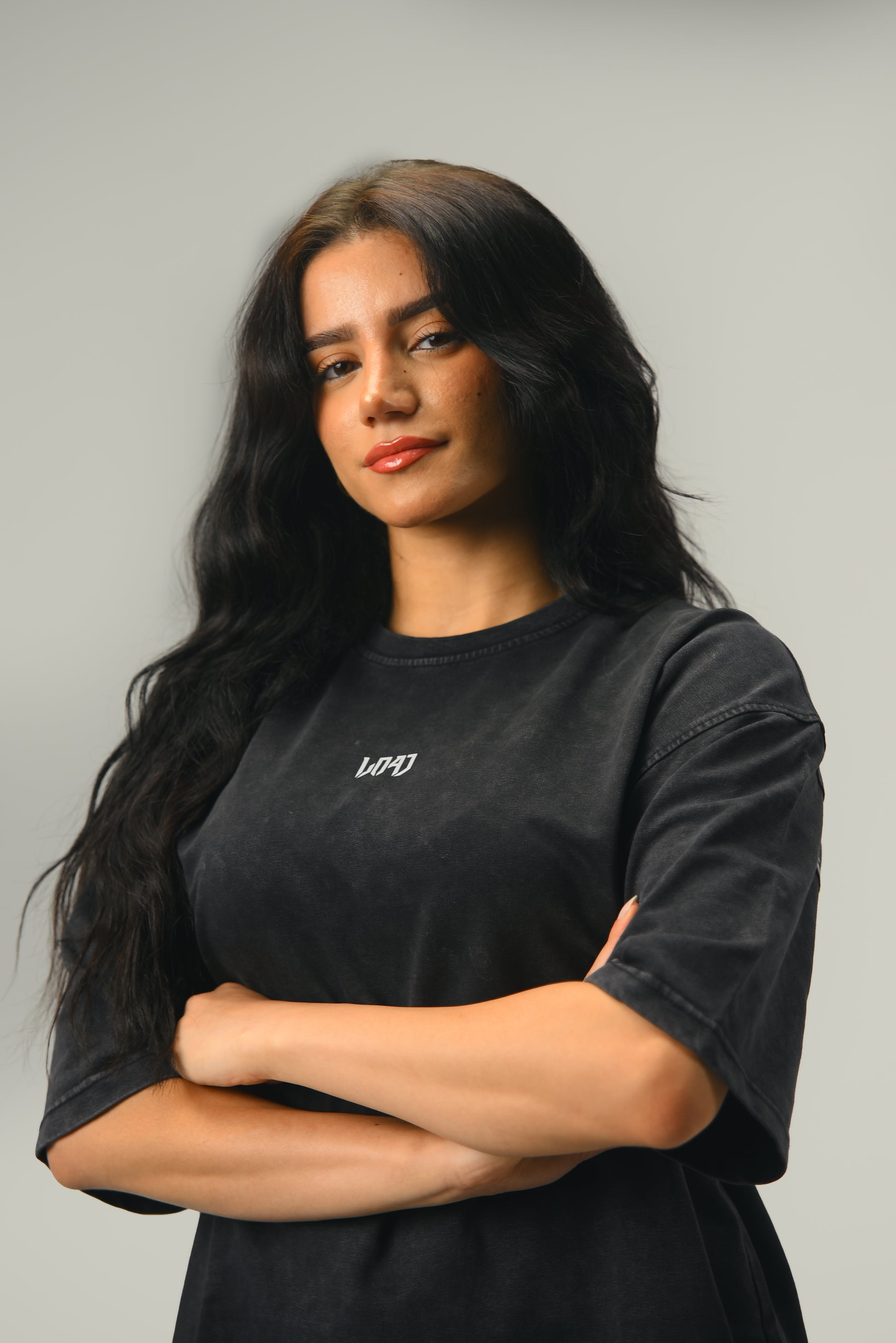 Black oversized pump cover gym t-shirt with bold back design – LOAD WEAR